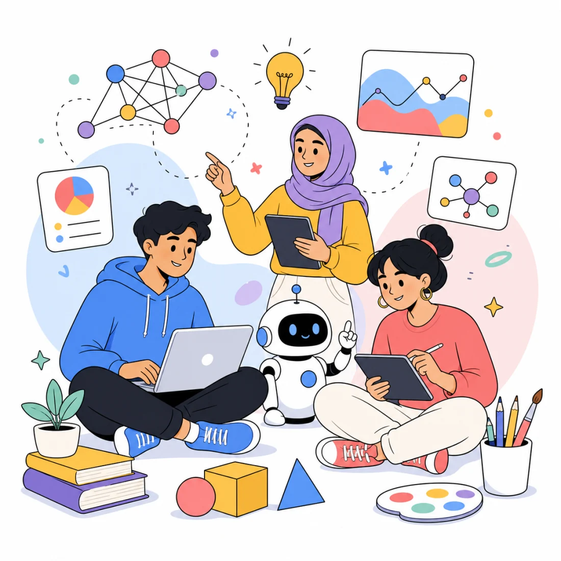 فضای آموزشی مدرن برای کار با ابزارهای هوش مصنوعی